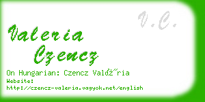 valeria czencz business card
